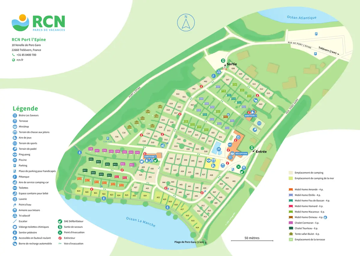 Plan du camping Camping Port l'Epine