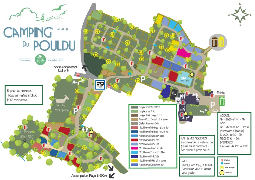 Plan du camping Camping Keranquernat