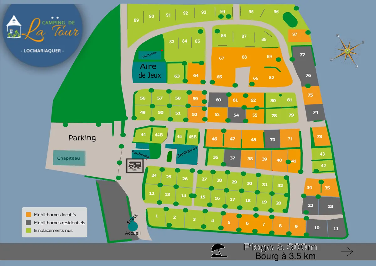 Plan du camping Camping La Tour