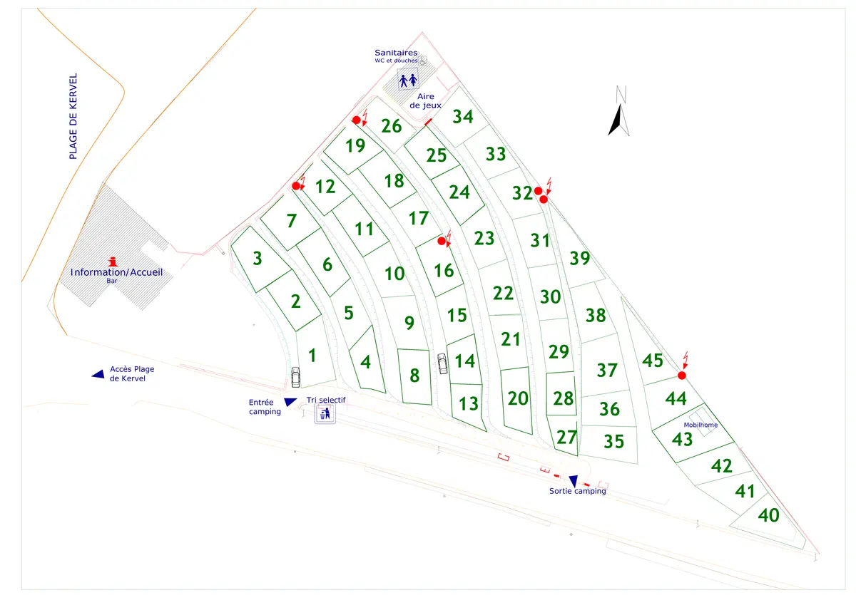 Plan du camping Camping La Ville D'ys