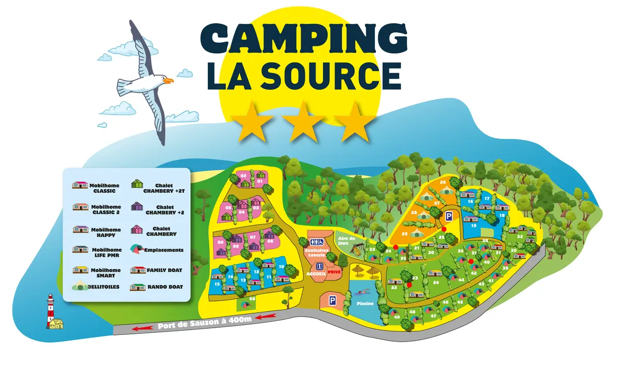 Plan du camping Camping La Source