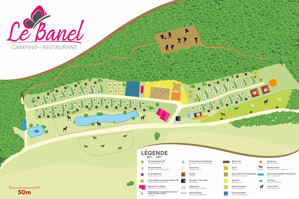 Plan du camping Domaine du Banel