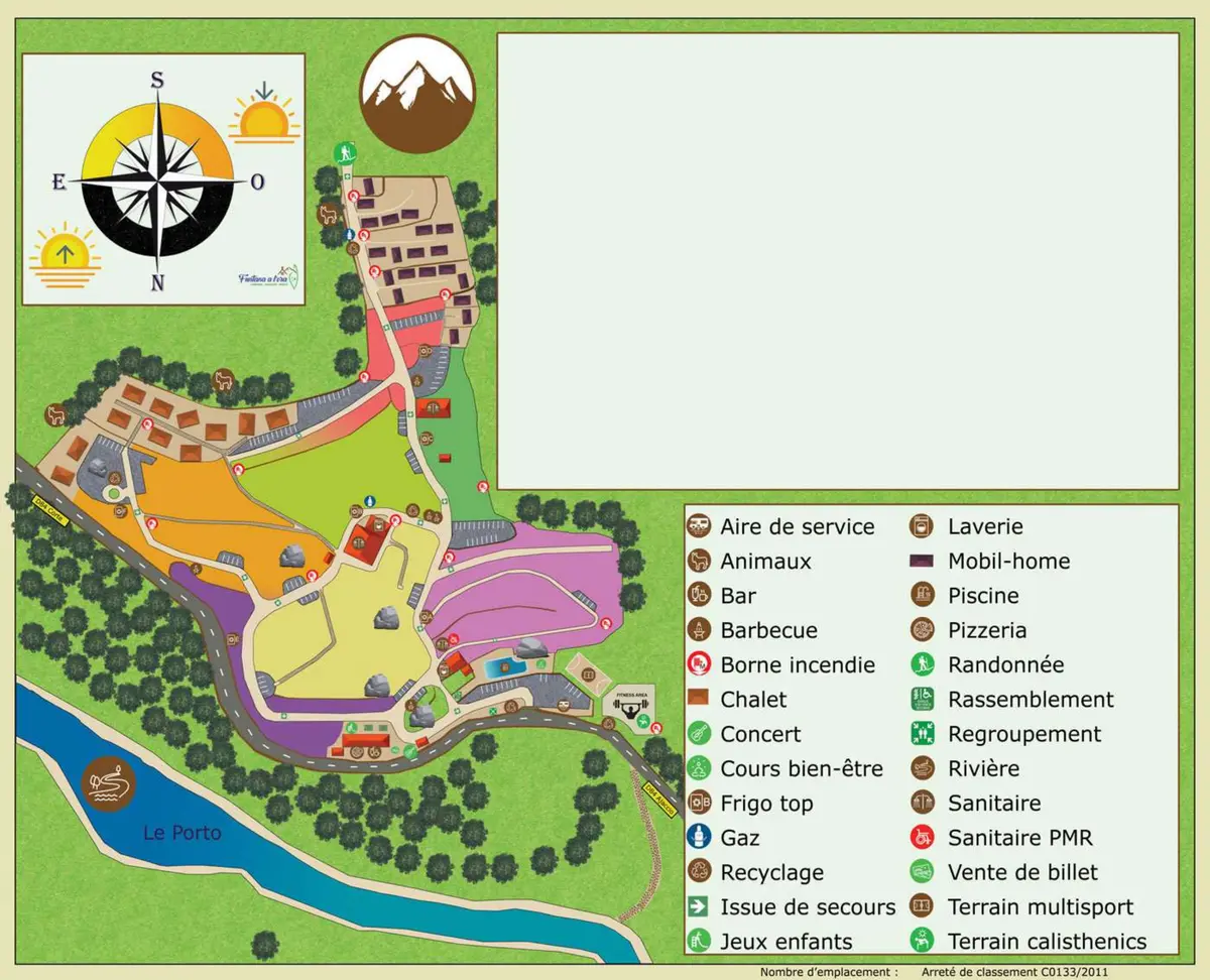 Plan du camping Camping Funtana Alora