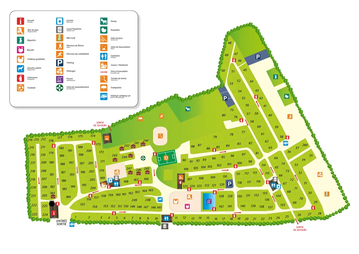 Plan du camping Camping Canada