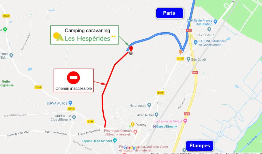Plan du camping Camping Caravaning Les Hesperides