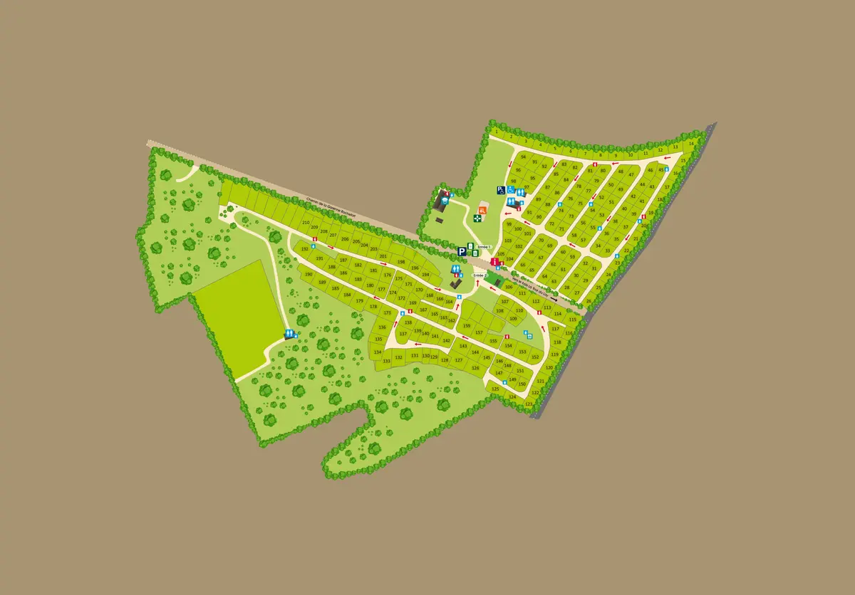 Plan du camping Camping Val De Nesles