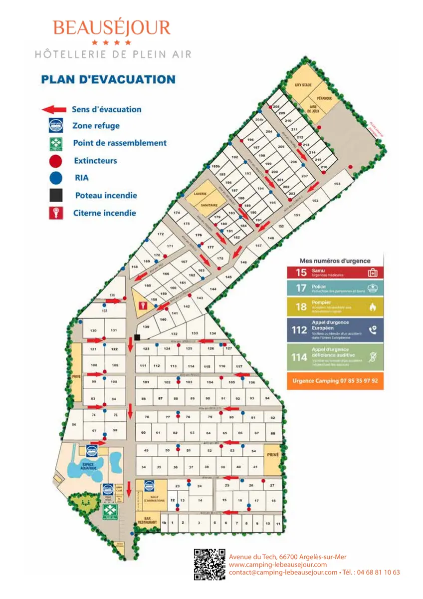 Plan du camping Camping Beauséjour
