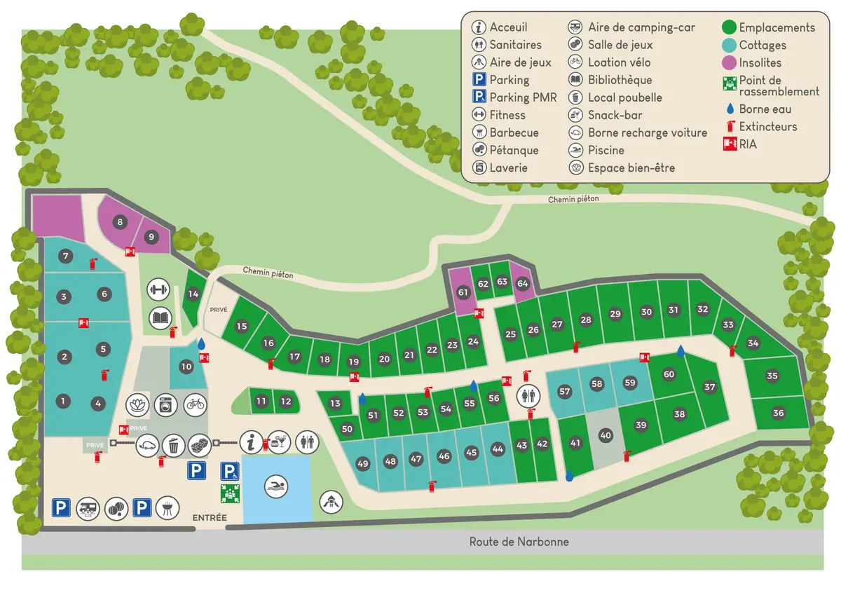 Plan du camping Camping Figurotta