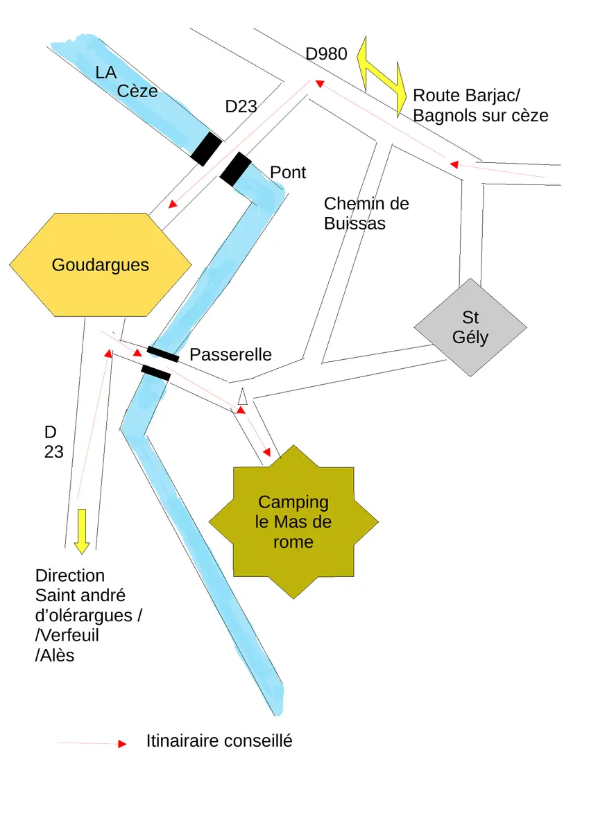 Plan du camping Camping Le Mas De Rome