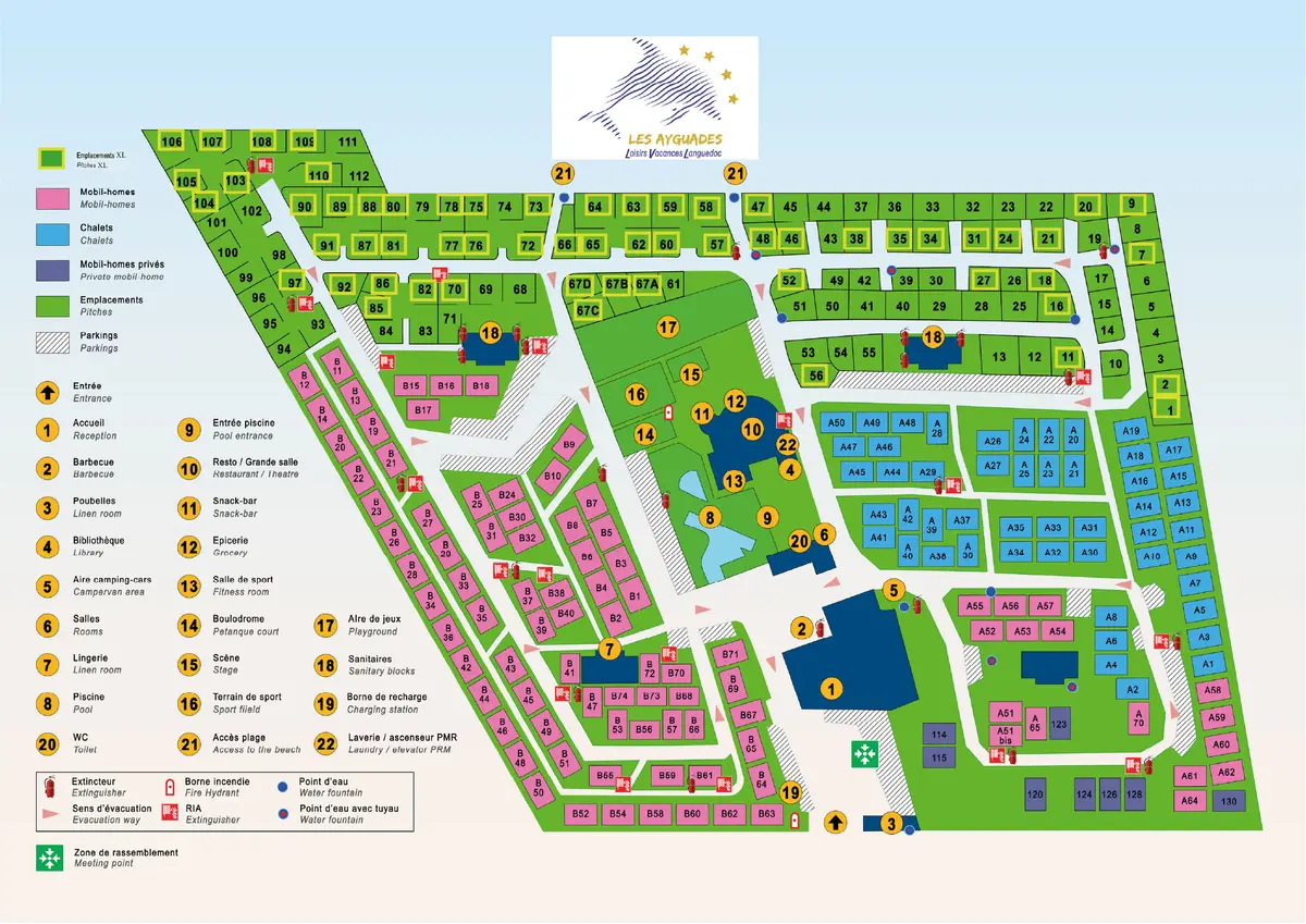 Plan du camping Camping LVL