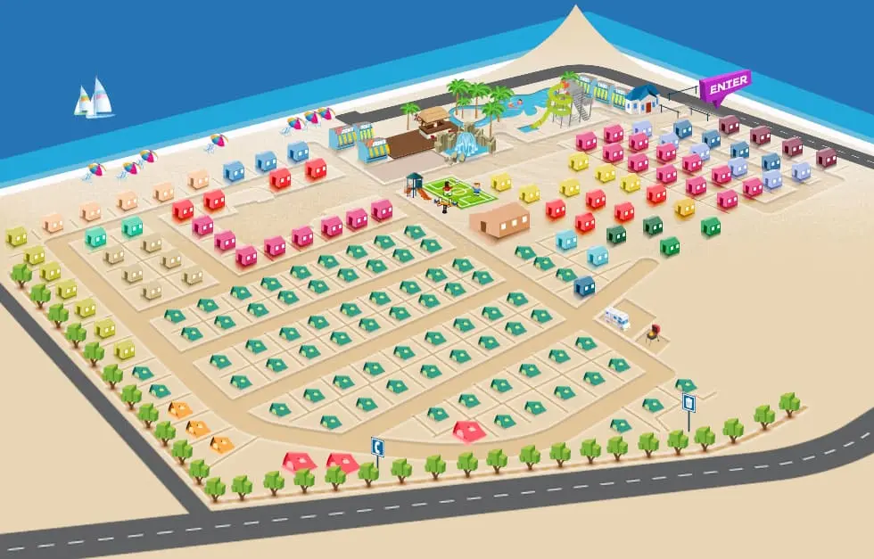 Plan du camping Camping Robinson
