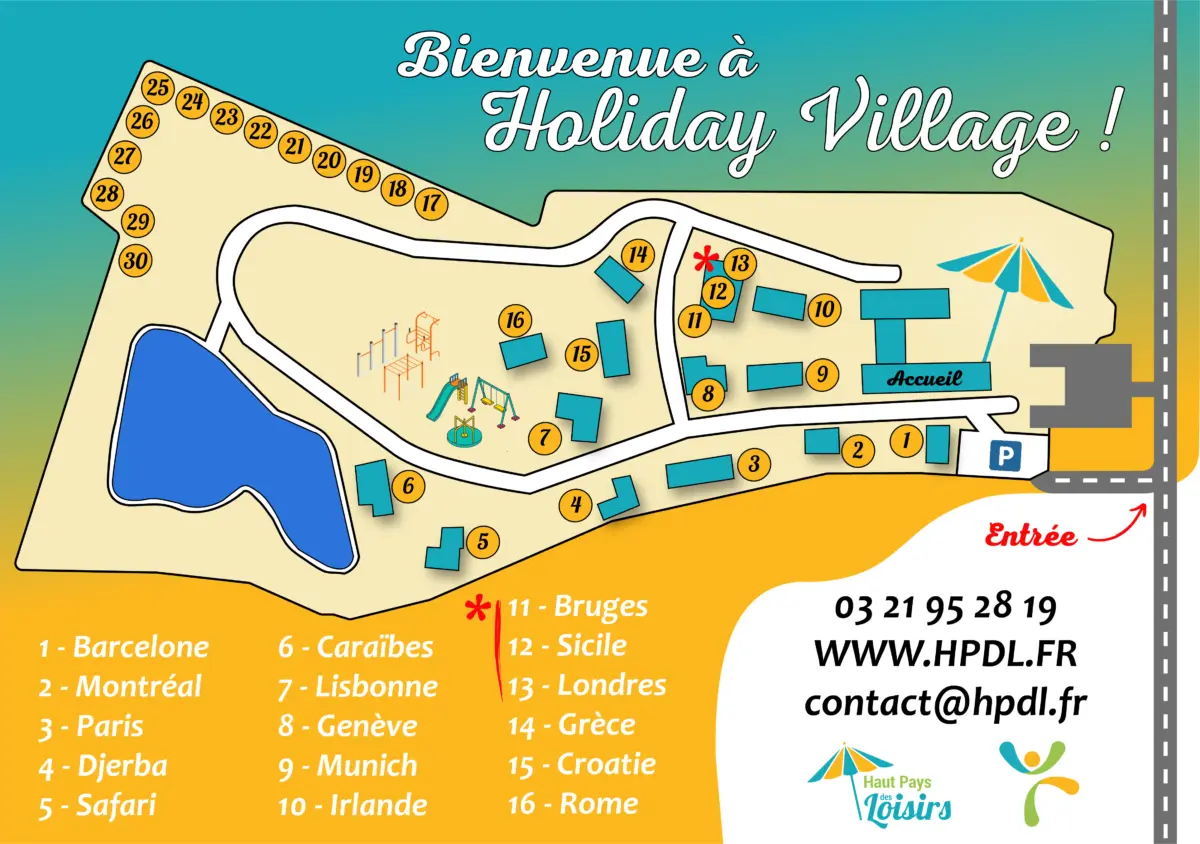 Plan du camping Camping La Tentation