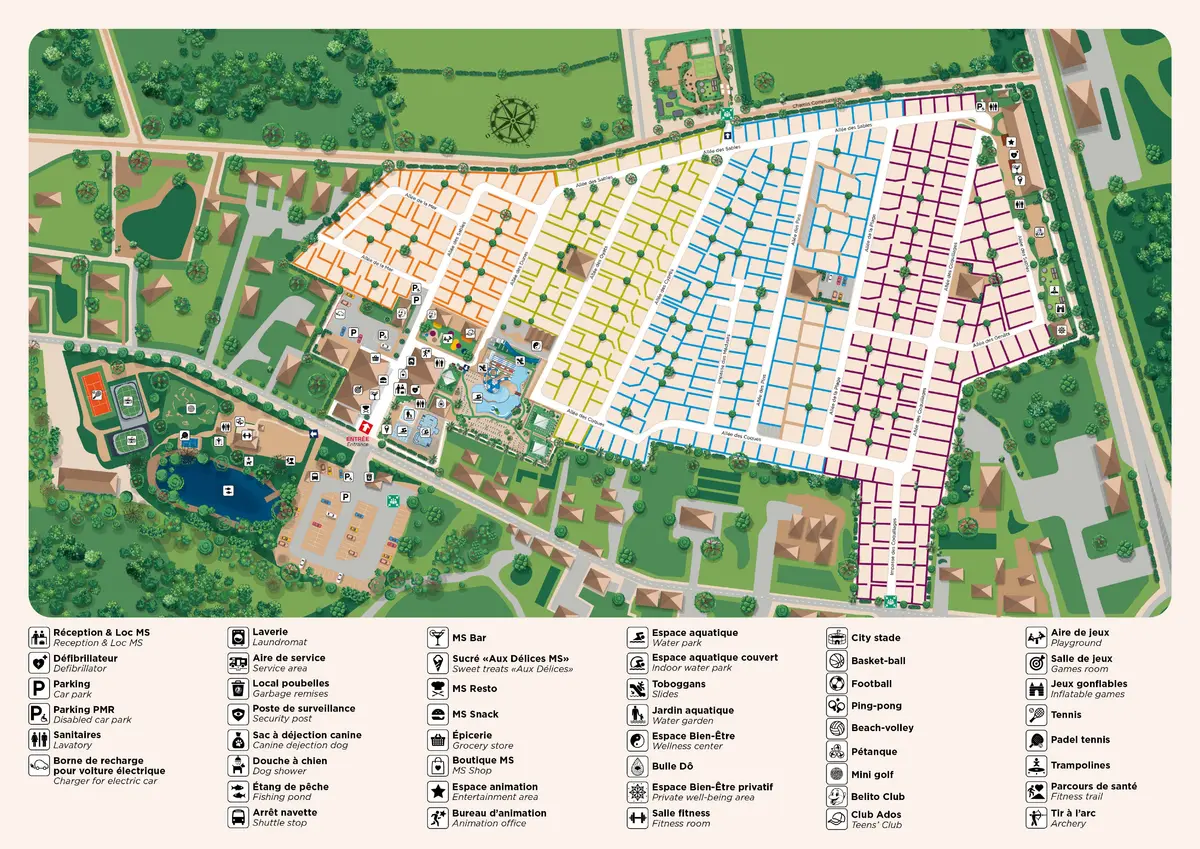 Plan du camping Camping Club Le Trianon - MS Vacances