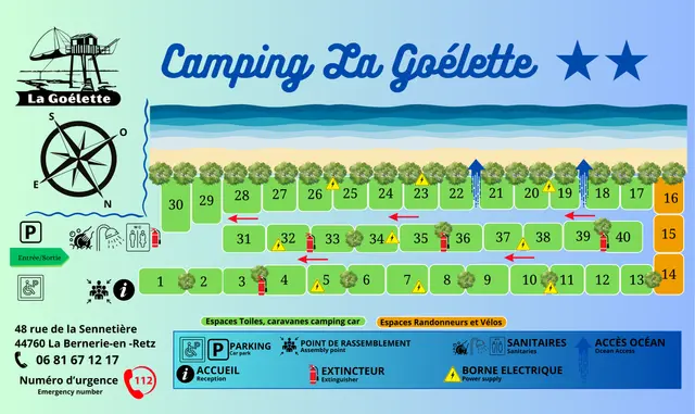 Plan du camping Camping La Goelette