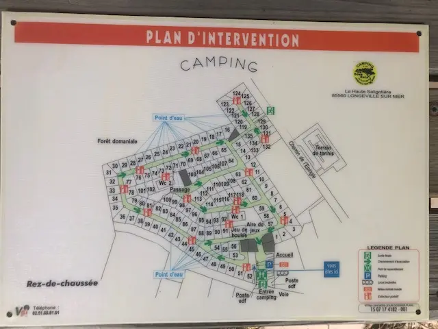Plan du camping Camping Le Sous Bois