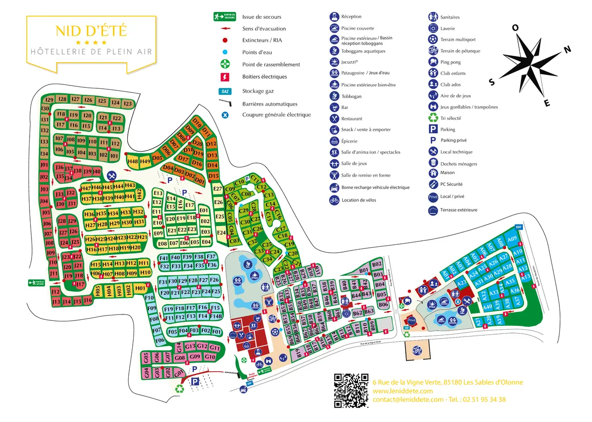Plan du camping Camping Le Nid d'été