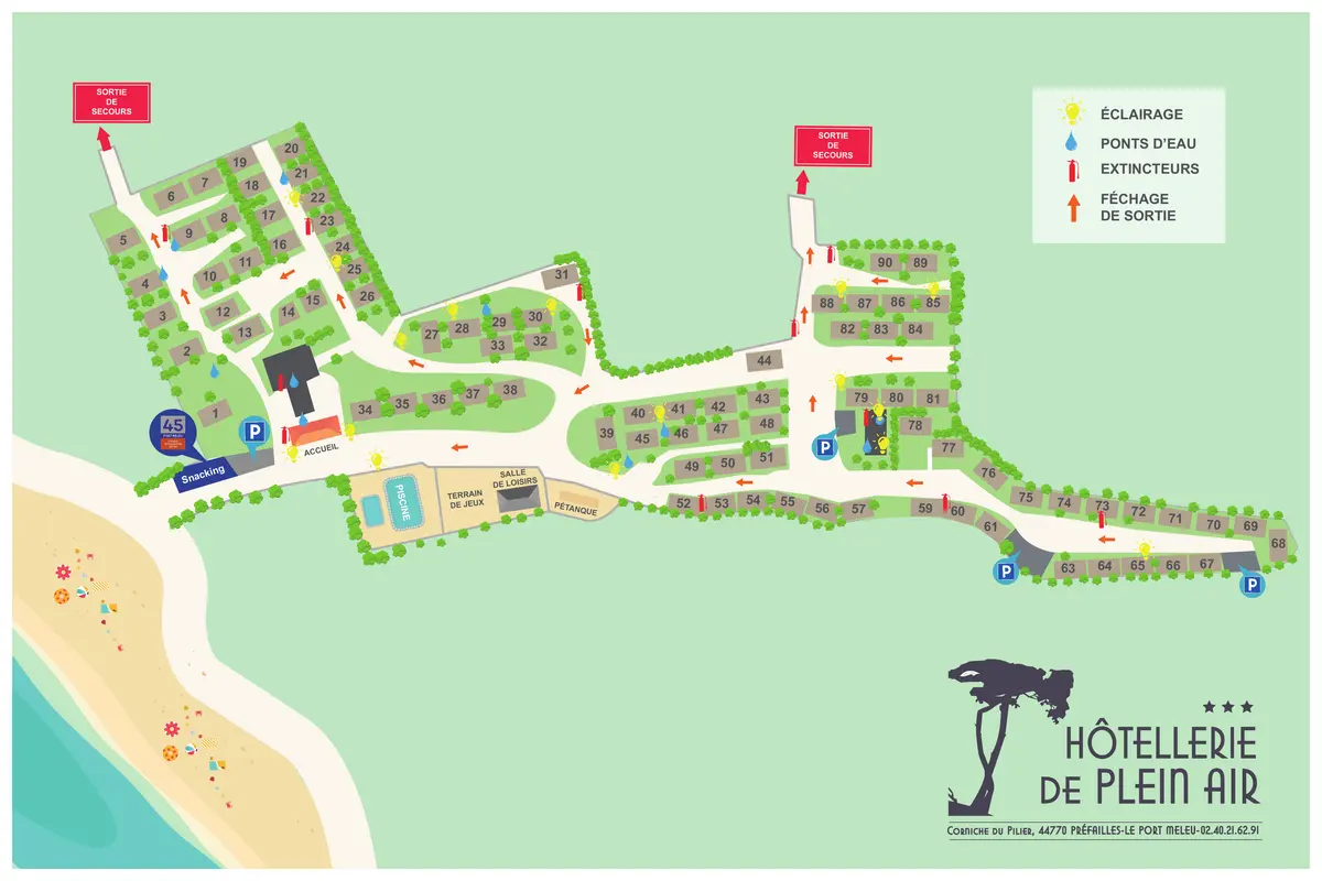 Plan du camping Camping Port Meleu