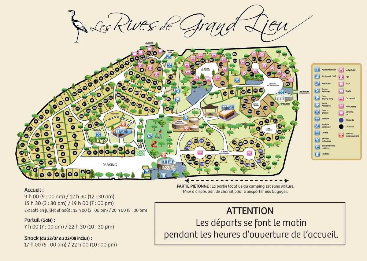 Plan du camping Camping La Boulogne