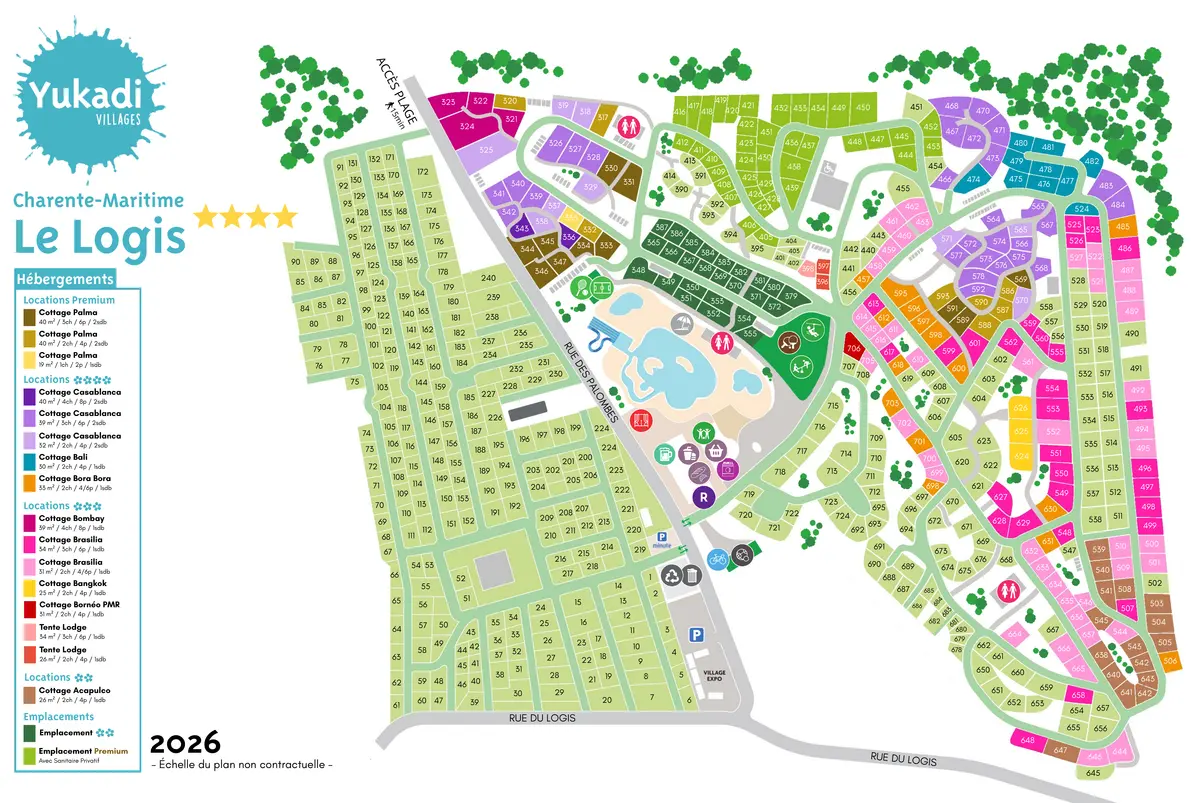 Plan du camping Camping Le Logis