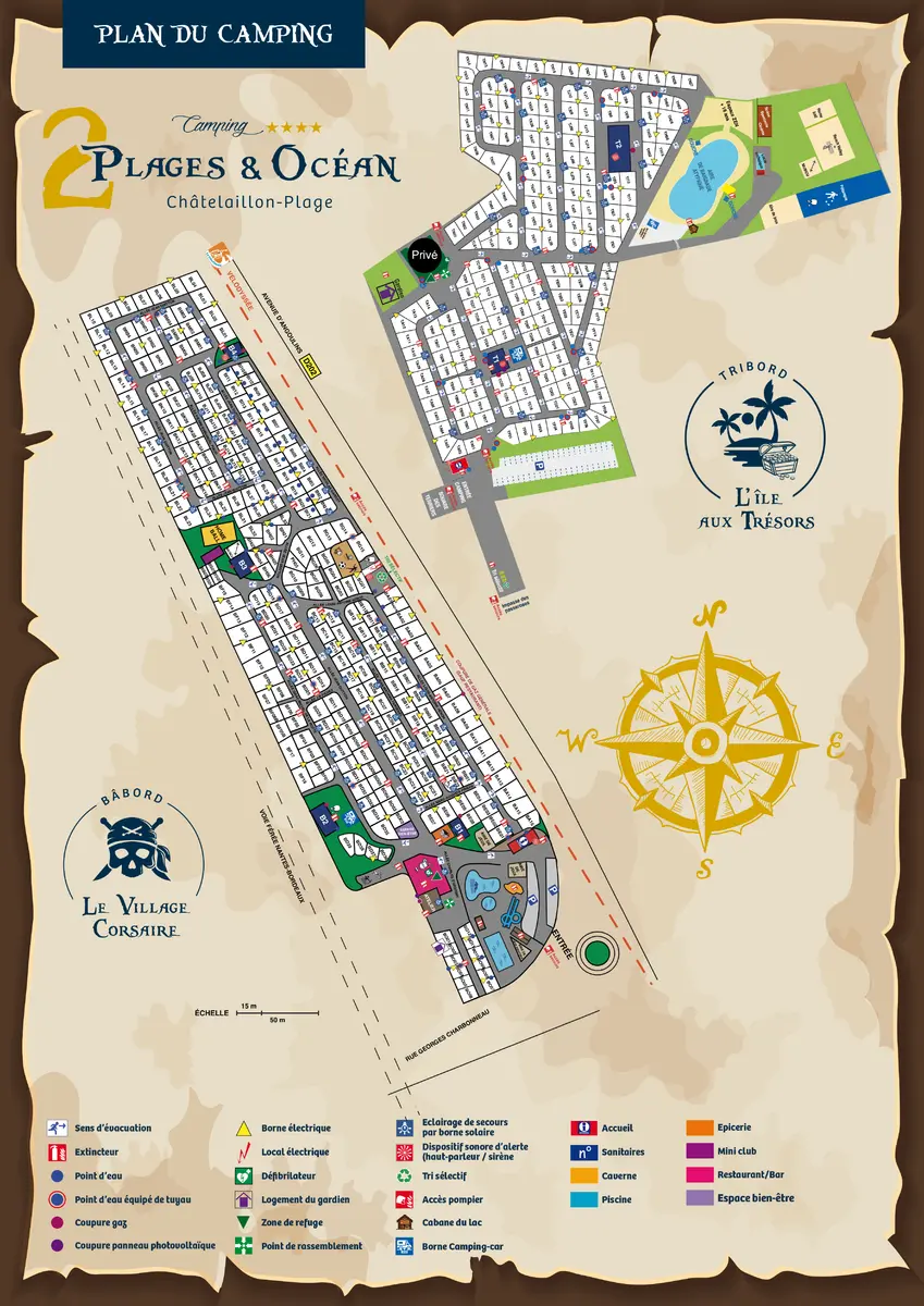 Plan du camping Camping L'ocean