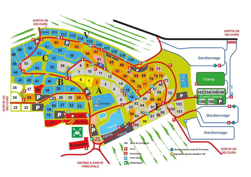 Plan du camping Camping Manjastre