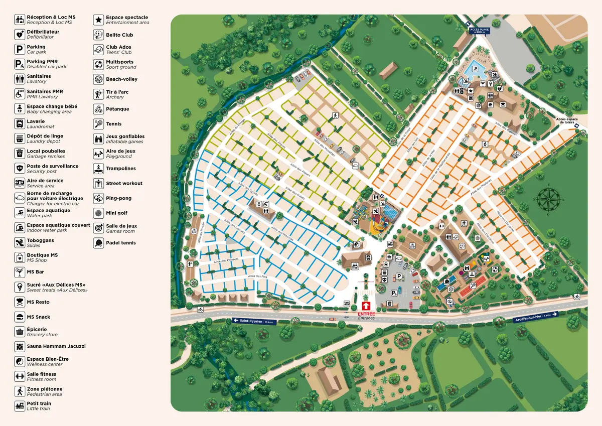Plan du camping Camping La Raviège