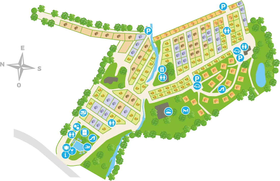 Plan du camping Camping Le Relais du Leman