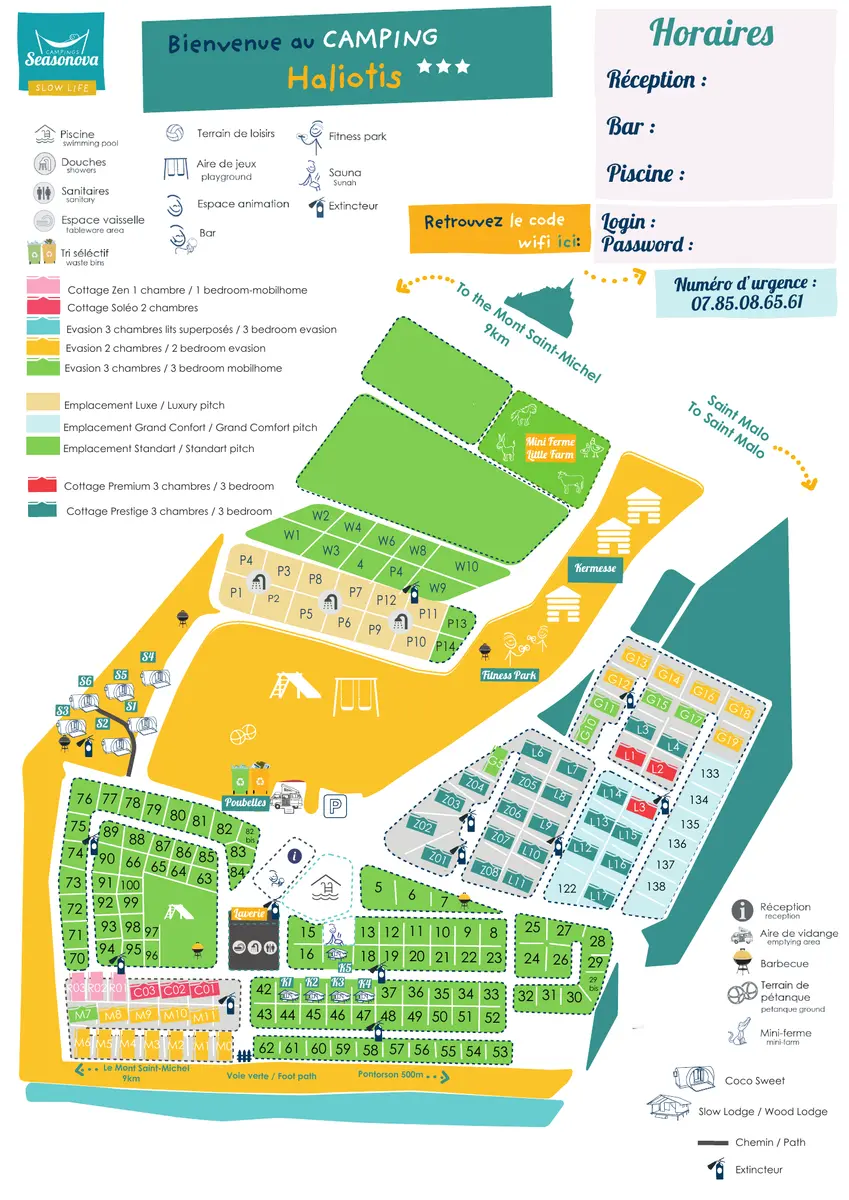 Plan du camping Camping Port Mulon