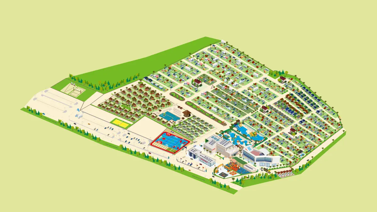 Plan du camping Camping La Marina Resort