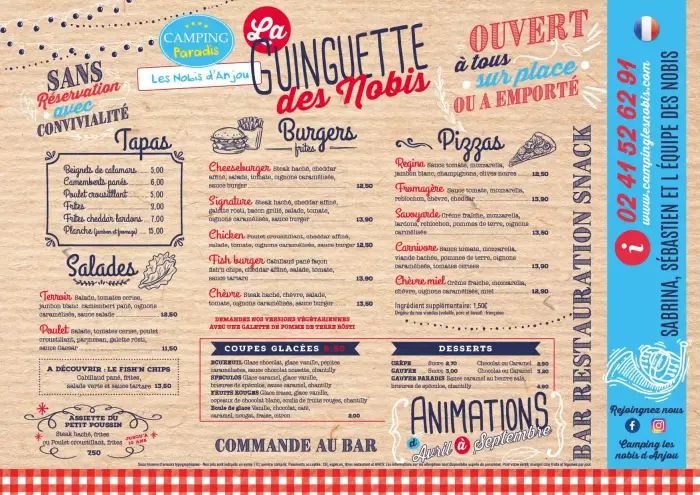 Guinguette, snack et dépannage sur place